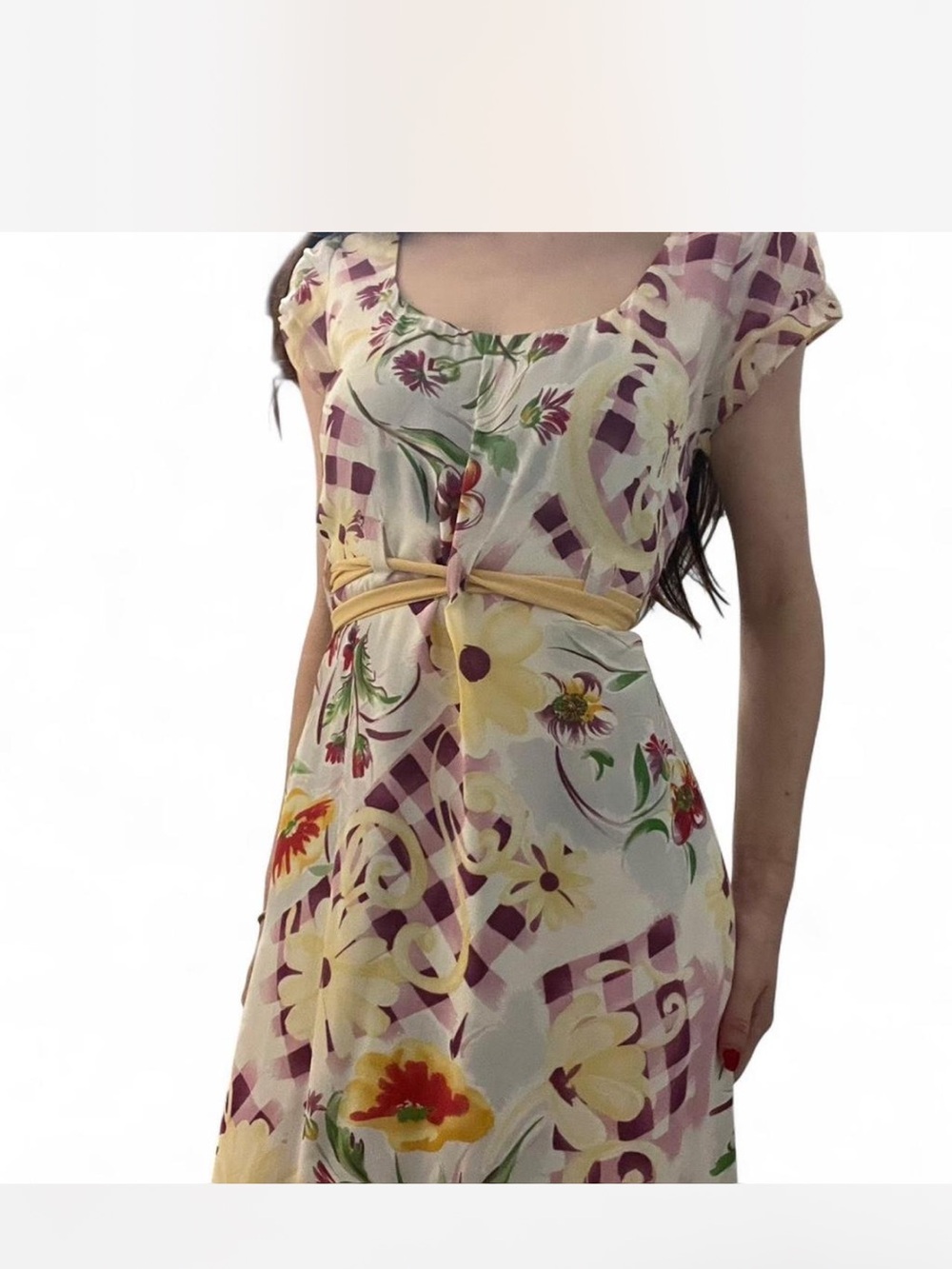 Vintage Cynthia Rowley Feminine Floral Fairy Maxi Dress - Picture 3 of 4